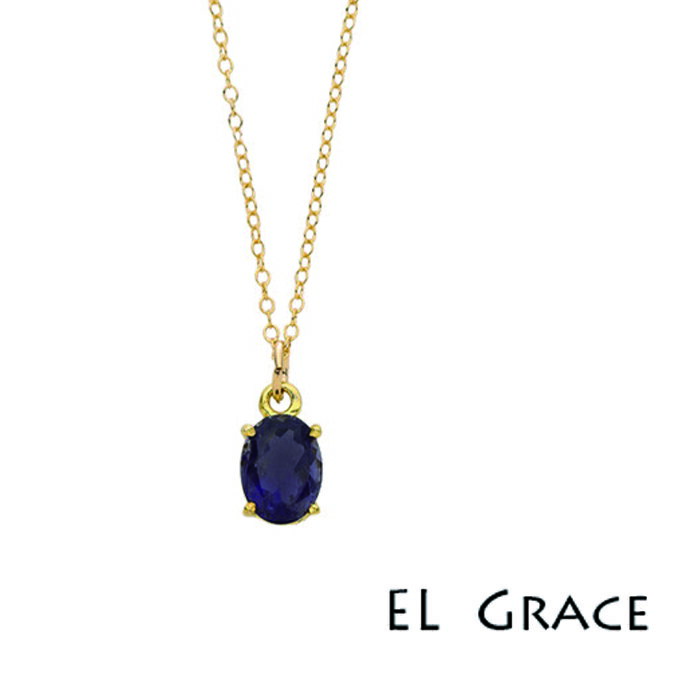 K14GF アイオライト オーバルファセットカット ネックレス【CP176】天然石 ネイビー 青紫 誕生日 プレゼント 記念日 アクセサリー クリスマス 母の日...