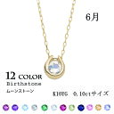 6月 誕生石 ムーンストーン K10YG ホースシュー ネックレス【cp187】天然石 3mm 一粒 ブリリアンカット 誕生日 記念日 プレゼント クリスマス 母の日 シンプル アクセサリー 馬蹄 U字型 10金 イエローゴールド パワーストーン レディース チェーン 40センチ アジャスター