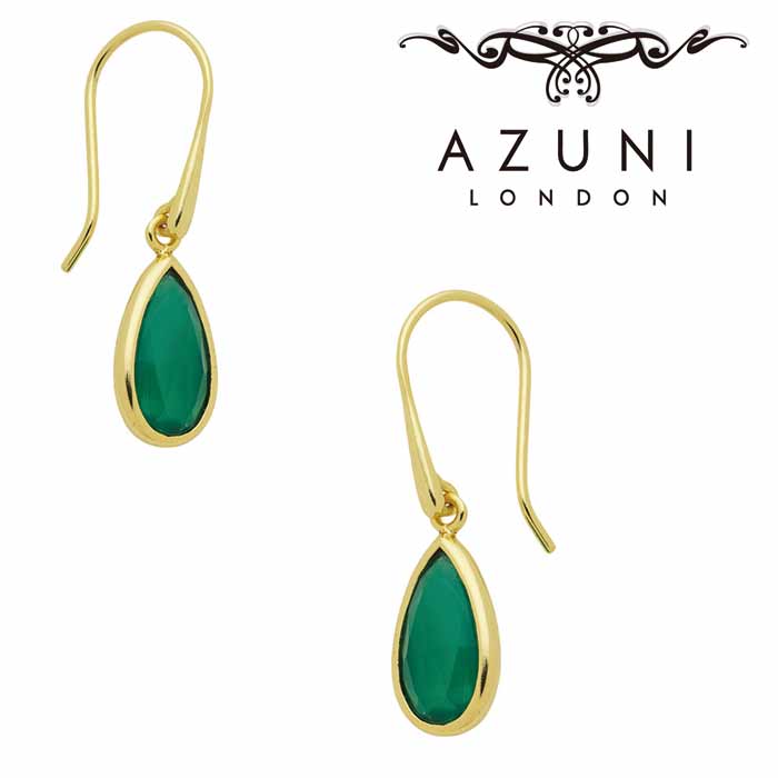 乐天商城 - キャサリン妃着用ブランド AZUNI/アズニ ATHENA《Kate》ドロップ ピアス グリーンオニキスピアス【ATH/E48】天然石 緑 海外ブランド 人気 雫 ティアドロップ スタッドピアス 誕生日 プレゼント 記念日 アクセサリー 女性 クリスマス 母の日 クラフト 英国 イギリス