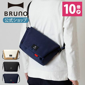 【P10倍】【BRUNO 公式】BRUNO ブルーノ メッセンジャーバッグ Hutte ヒュッテ MILESTO ミレスト ショルダーバッグ サコッシュ ネイビー ホワイト ブラック グレー S メンズ レディース 男性