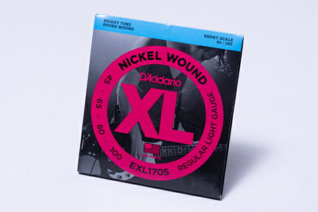 【new】D'addario / EXL170S Nickel Wound Bass Light 45-100 Short【GIB横浜】
