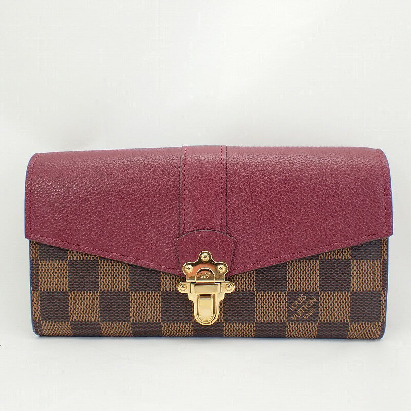 ルイ・ヴィトンダミエポルトフォイユ・クランプトン二つ折り長財布＊N64448【LOUIS VUITTON】【中古】ルイヴィトン