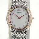セイコー【SEIKO】クレドールK18ダイヤベゼル/SSダイヤ11Pシェル文字盤レディースクォーツ*5A70-OATOCREDOR【中古】(2)