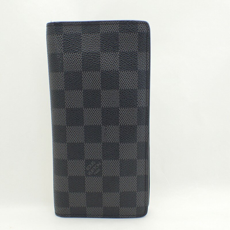 ルイ・ヴィトンダミエグラフィットポルトフォイユ・ブラザ【LOUIS VUITTON】＊N62665二つ折りメンズ長財布【中古】ルイヴィトン