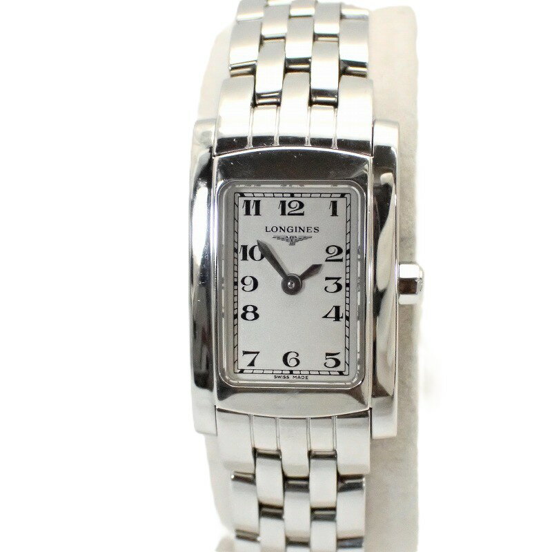 ロンジン【LONGINES】SSドルチェヴィータシルバー文字盤レディースクォーツ腕時計＊L5.158.4【中古】ドルチェビータ