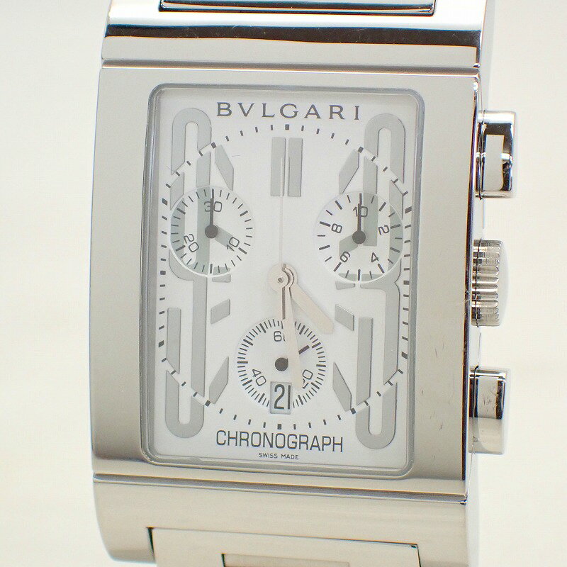 ブルガリSSレッタンゴロクロノグラフメンズクォーツ＊RTC49S腕時計【BVLGARI】【中古】
