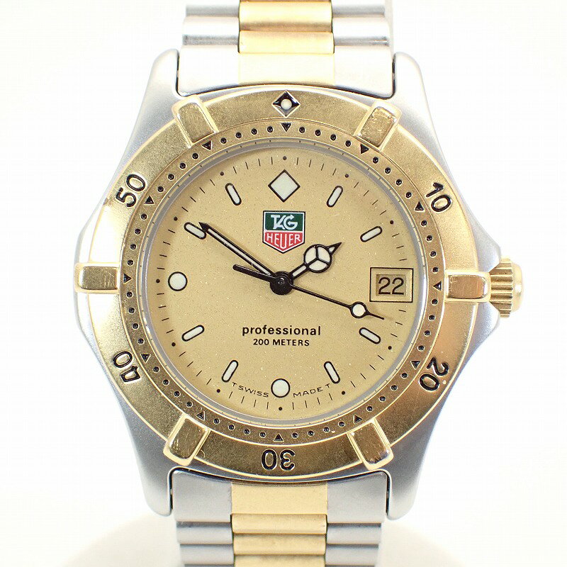タグ・ホイヤー【TAG HEUER】プロフェッショナル200mボーイズクォーツSSコンビデイト付き＊964.013R腕時計【中古】タグホイヤー