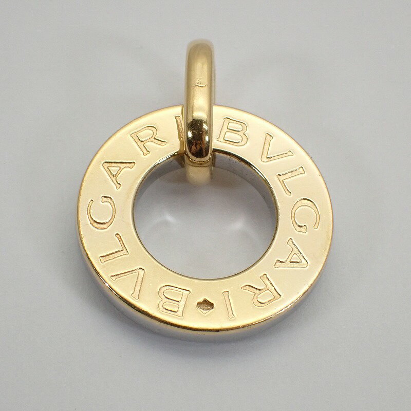 ブルガリ【BVLGARI】750（K18）SSサークルペンダントトップ 【中古】ステンレス