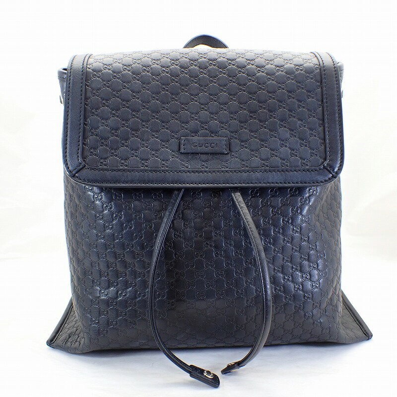 グッチ【GUCCI】マイクログッチシマリュックサックブラック＊607998【中古】