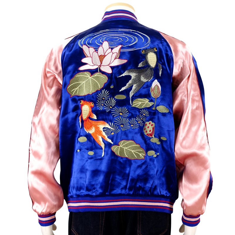 Rakuten - スカジャン JAPANESQUE ジャパネスク 赤黒出目金 3RSJ-044/和柄 デメキン