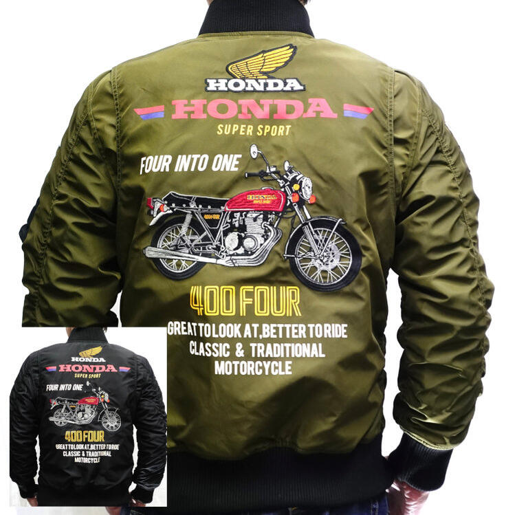 HONDA×JACK ROSE CB400FOUR 中綿MA-1 533503 アメカジ バイク ヨンフォア モーター...