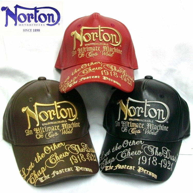 Rakuten - ノートン Norton フェイクレザー刺繍キャップ 233N8703 アメカジ ロッカーズ バイカー
