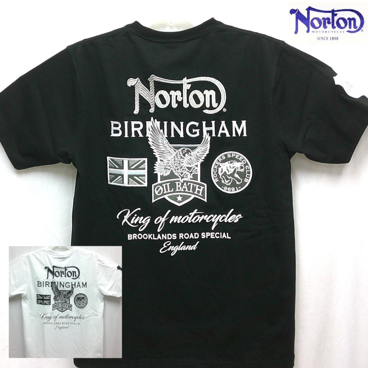 Rakuten - ノートン Norton ドライモノトーンワッペン半袖Tシャツ 252N1000 アメカジ バイカー ロッカーズ