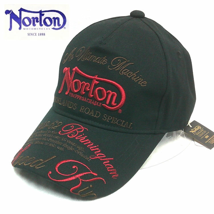 Rakuten - ノートン Norton ロゴ刺繍ツイルキャップ 253N8701 アメカジ ロッカーズ バイカー バイク