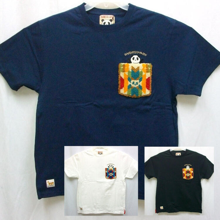 Character - パンディエスタ PANDIESTA ネイティブサガラ刺繍ポケット半袖Tシャツ 523200 アメカジ バイカー キャラクター 和柄