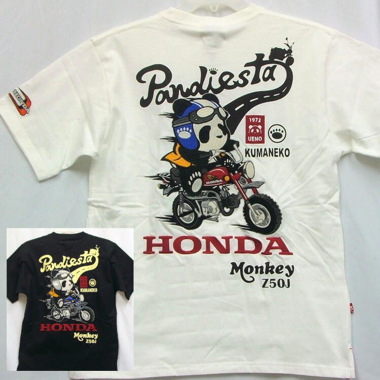 ホンダ HONDA×パンディエスタ PANDIESTA コラボ半袖Tシャツ 523500 モンキーZ50J アメカジ バイク キャラクター