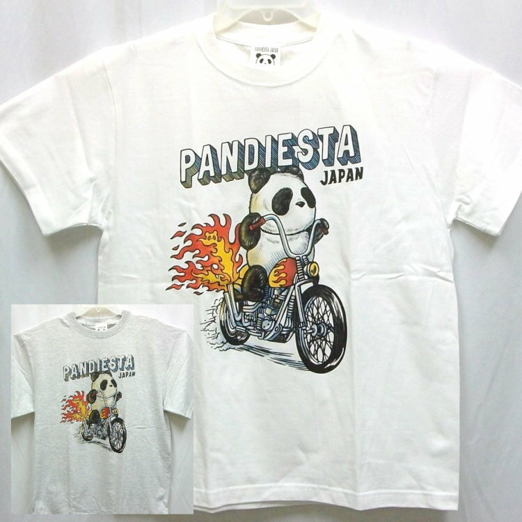 Rakuten - パンディエスタ PANDIESTA PDJファイアーバイク半袖Tシャツ 523852 アメカジ バイカー パンダ