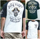 BLOOD MESSAGE ブラッドメッセージ半袖Tシャツ BLST-600 Jolly Roger/ロック スカル タトゥー アメカジ バイカー