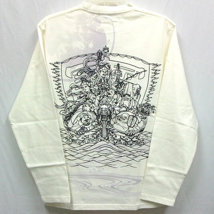 絡繰魂 からくりだましい 七福神宝船ロンT 長袖Tシャツ 234118 和柄