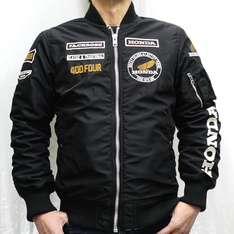 HONDA×JACK ROSE CB400FOUR 中綿MA-1 533503 アメカジ バイク ヨンフォア モータースポーツ ホンダ×ジャックローズ ミリタリー
