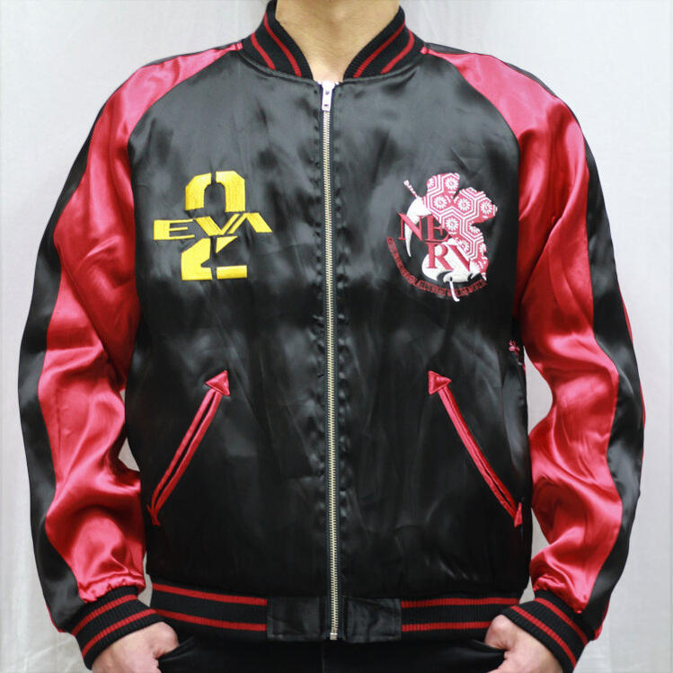 エヴァンゲリオン×錦 にしき コラボスカジャン 513351 桜龍2号機 和柄 EVA