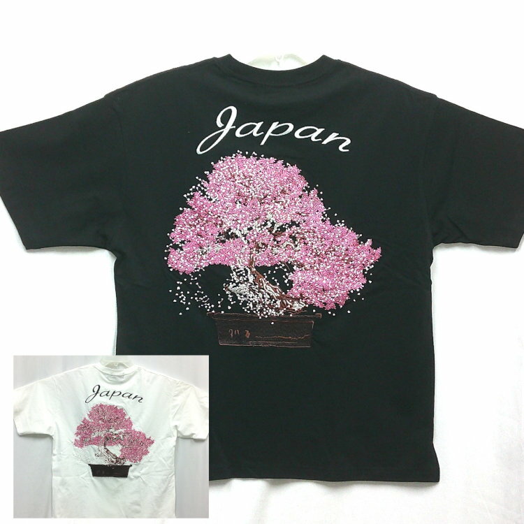 和柄Tシャツ 錦 にしき 半袖Tシャツ 526354 桜盆栽