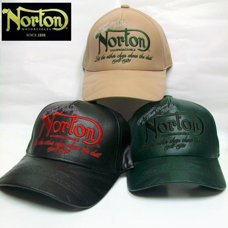 Rakuten - ノートン Norton PUフェイクレザーツバエンボスキャップ 231N8701 アメカジ ロッカーズ バイカー