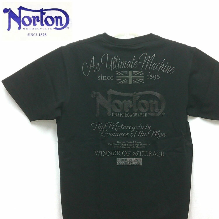 Rakuten - ノートン Norton 同色チェーン刺繍クルーネック半袖Tシャツ 262N1002 アメカジ バイカー ロッカーズ バイク