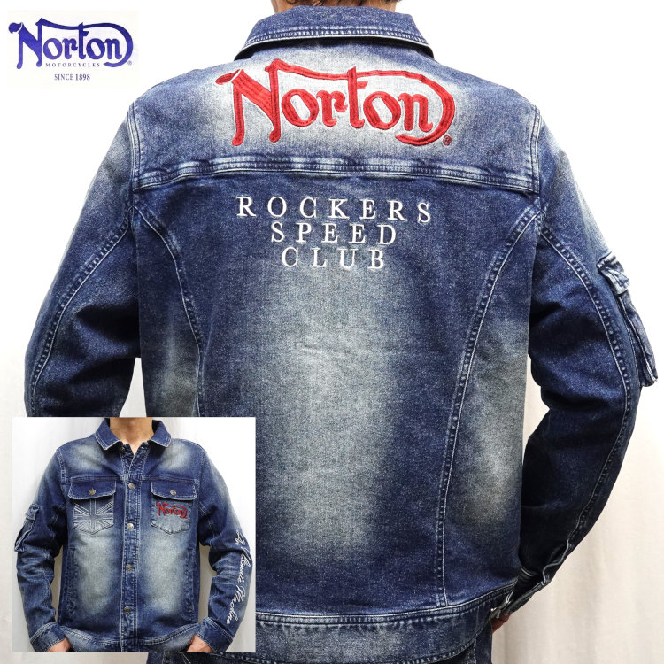ノートン Nortonストレッチデニムジャケット 253N1601 アメカジ バイカー バイク ロッカーズ ジージャン