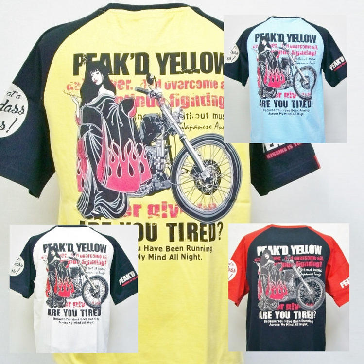 ピークドイエロー PEAK'DYELLOW半袖Tシャツ PYT-207 CHOPPER 大きいサイズXXL 3L