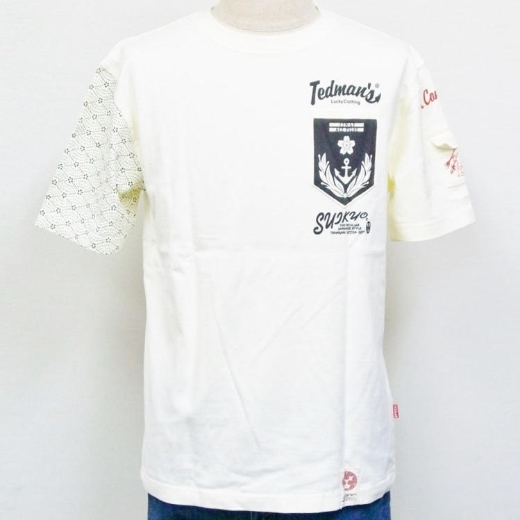 TEDMAN テッドマン×粋狂 コラボ半袖Tシャツ TSYT-001 アメカジ キャラクター 和柄 ゼロ戦