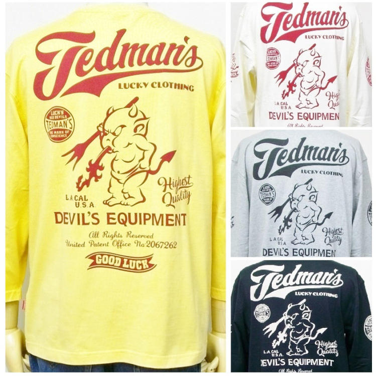 テッドマン7分袖Tシャツ TD7T-308 TEDMAN'S/アメカジ バイカー ミリタリー ベースボールT