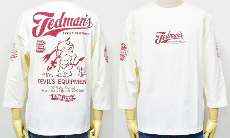 テッドマン7分袖Tシャツ TD7T-308 TEDMAN'S/アメカジ バイカー ミリタリー ベースボールT