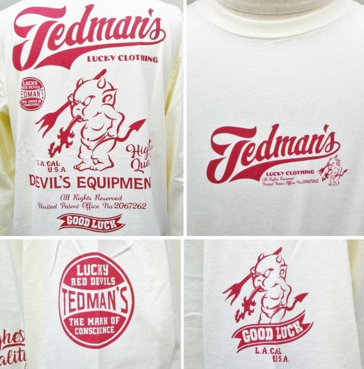 テッドマン7分袖Tシャツ TD7T-308 TEDMAN'S/アメカジ バイカー ミリタリー ベースボールT