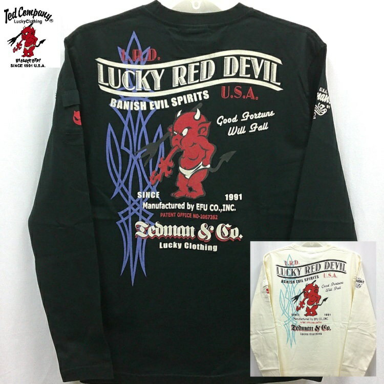 Print - テッドマン TEDMAN ロンT 長袖Tシャツ TDLS-370 ピンストライプテッドマン アメカジ