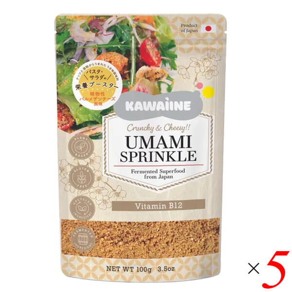 KAWAIINE 酒粕とナッツからできた植物性パルメザン風味 100g 5個セット プラントベース 食品