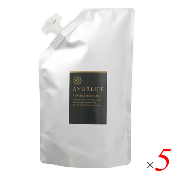 【マラソン限定！ポイント6倍！】生活の木 アーユルライフ リペアシャンプー 400ml(詰替) 5袋セット アミノ酸 ノンシリコン ヘアケア アロマ