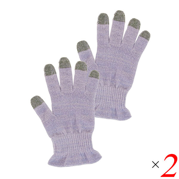 【BF限定！100円クーポン！学割2倍！】睡眠 手袋 保湿 スマホが使えるシルク混のおやすみ手袋 2個セット 送料無料