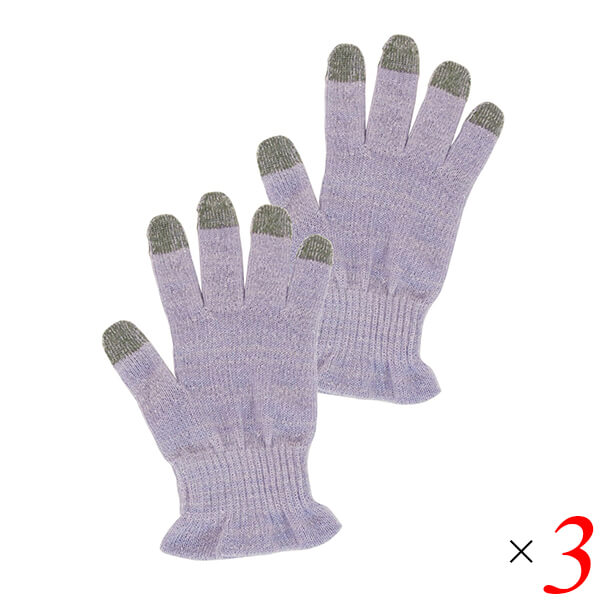 【BF限定！100円クーポン！学割2倍！】睡眠 手袋 保湿 スマホが使えるシルク混のおやすみ手袋 3個セット 送料無料