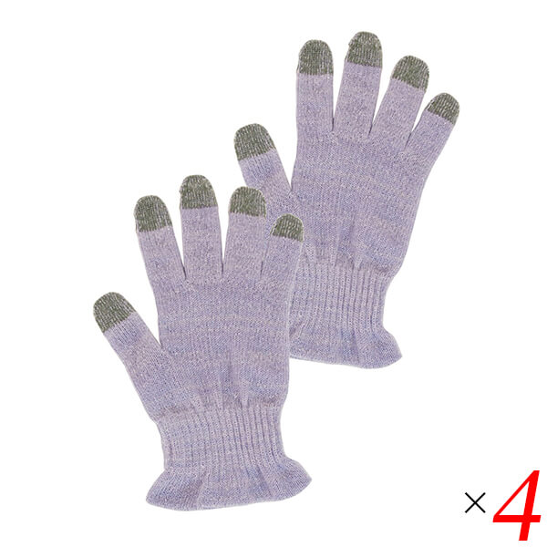 【BF限定！100円クーポン！学割2倍！】睡眠 手袋 保湿 スマホが使えるシルク混のおやすみ手袋 4個セット 送料無料