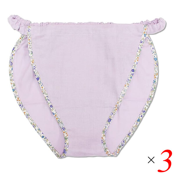 【BF限定!100円クーポン!学割2倍!】フンディーフンディー コットン100% ダブルガーゼ ラベンダー 3個セット ふんどし 褌 女性用