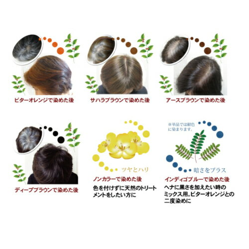 ヘアカラー ヘアマニキュア ヘナ グリーンノートヘナ オーガニータ ビターオレンジ 100g