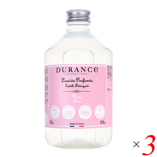 【12/25(木)限定！楽天カードでポイント4倍！】デュランス DURANCE ランドリーソープ 洗濯用洗剤 500ml 香り5種 3本セット 天然アロマ 防ダニ 敏感肌