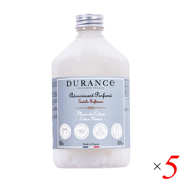 デュランス DURANCE ランドリーソフナー 柔軟剤 500ml 香り5種 5本セット 天然アロマ 防ダニ 静電気防止