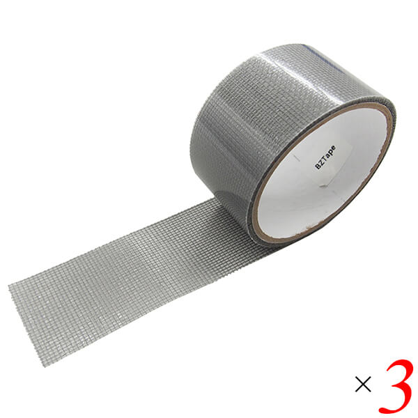 【11/20(木)限定！楽天カードでポイント8倍！】網戸の補修テープ ロールタイプ (約)5cm×200cm 3個セット 富士パックス 貼るだけ 穴 修復(3)