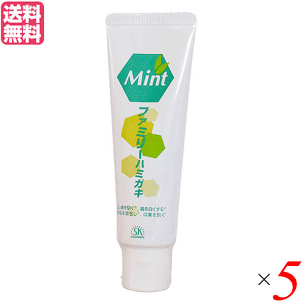 歯磨き粉 ハミガキ 歯みがき エスケー ファミリーハミガキ 140g 5個セット