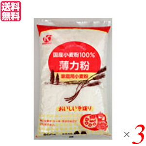 【マラソン限定!ポイント2倍!100円クーポン!】薄力粉 国産 小麦粉 恒食 国内産薄力粉 800g 3袋セット 送料無料