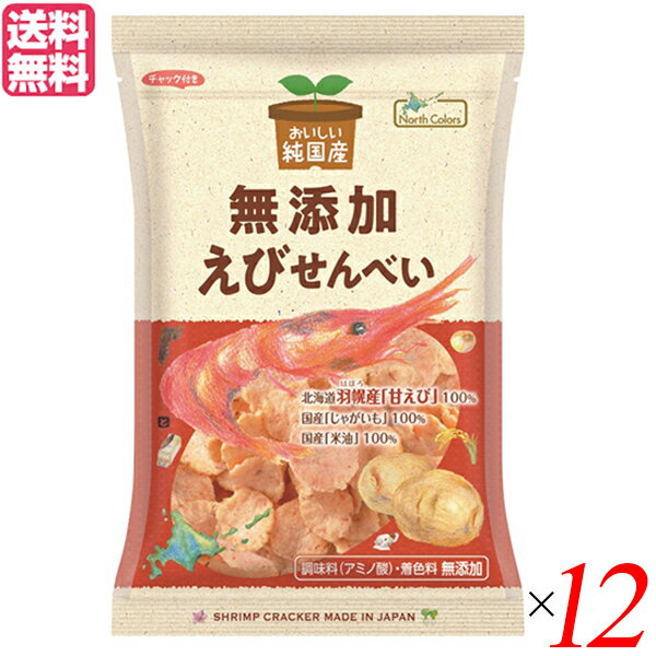 ノースカラーズ えびせん せんべい 純国産 無添加 えびせんべい 65g 12個セット 送料無料