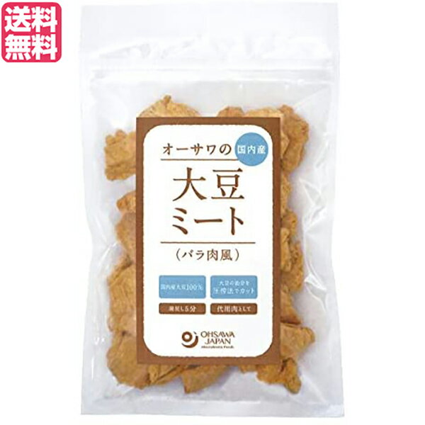 【マラソン限定!ポイント2倍!100円クーポン!】大豆ミート 国産 大豆肉 オーサワの国内産大豆ミート(バラ肉風)80g 送料無料