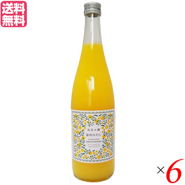 7/20(月)限定！みかんジュース オレンジジュース ストレート 無茶々園 温州みかんジュース 720ml 6個セット 送料無料